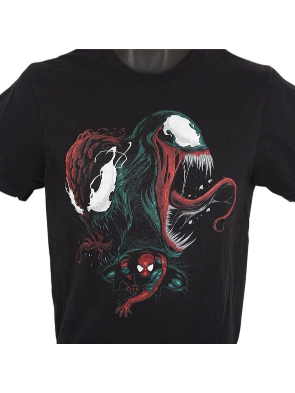 Venom T Shirt Mens Size Small Black Marvel Comics Spider Man